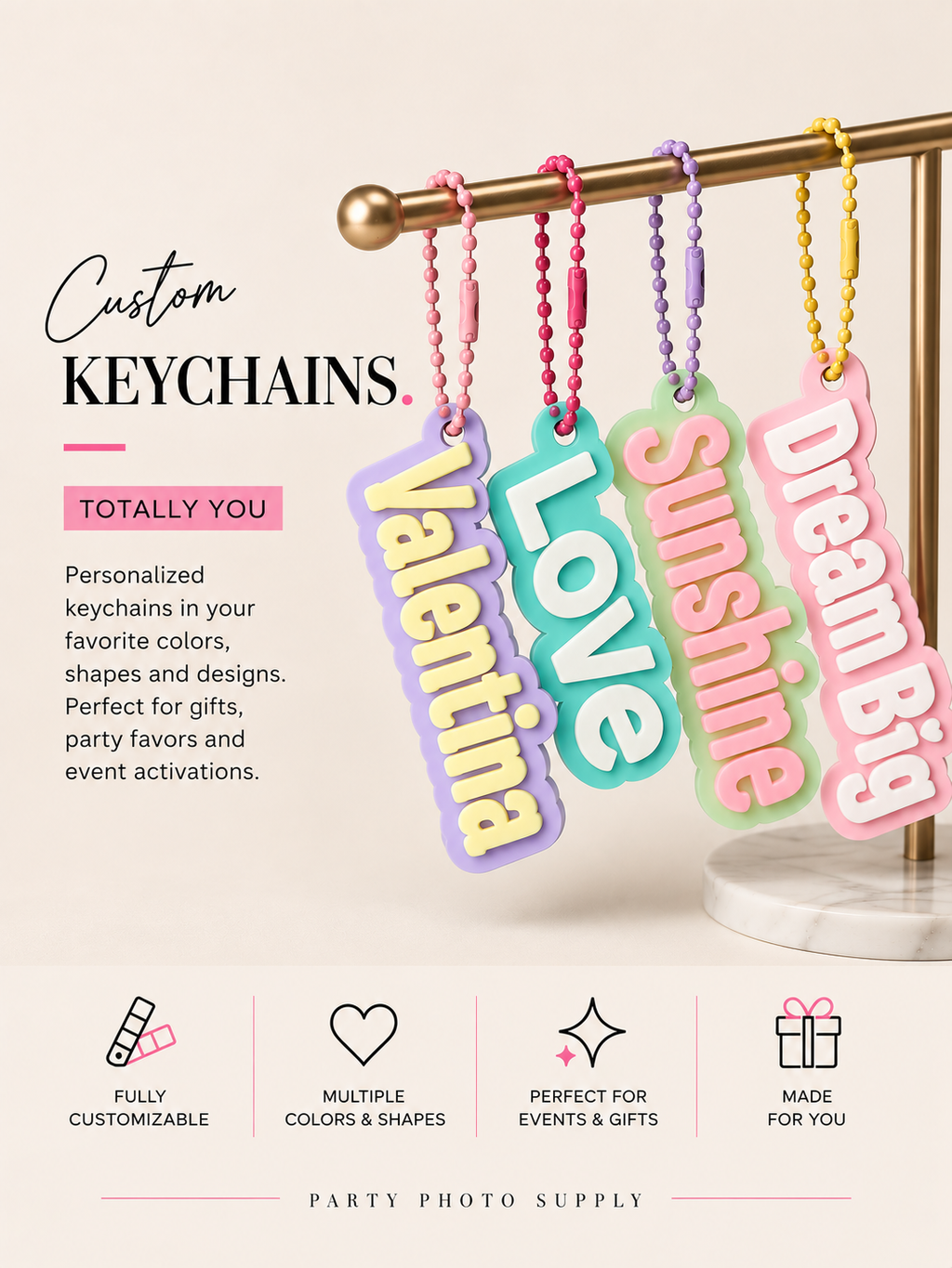 Custom Keychain – Personalized Party Favor